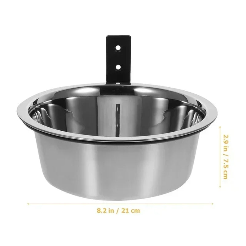 Pet Food Bowl Wall Mounted Dog Bowl Elevated Pet Feeding Bowls Container Stainless Steel Pet Cat Water Feeder Bowls Dog Supplies